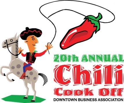 Chili Cook Off logo with red chili and a cowboy