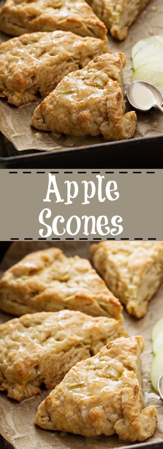 Apple Scone Recipe with icing glaze from @kitchenmagpie