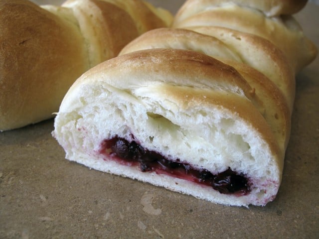 sliced Fruit Filled Bread Braid