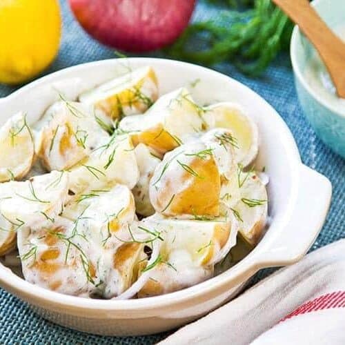 Ukrainian Style Cream Dill Potatoes - The Kitchen Magpie