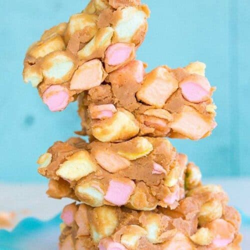 Peanut Butter Marshmallow Squares / Confetti Bars The Kitchen Magpie