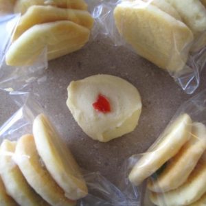 pieces of Whipped Shortbread packed in clear plastics