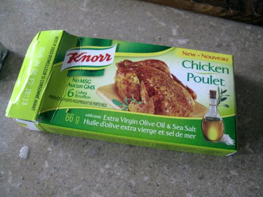 a box of knorr brand chicken bouillon cubes