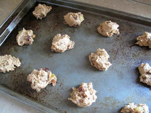 cookie sheet with Whole Wheat Hermit Cookie dough