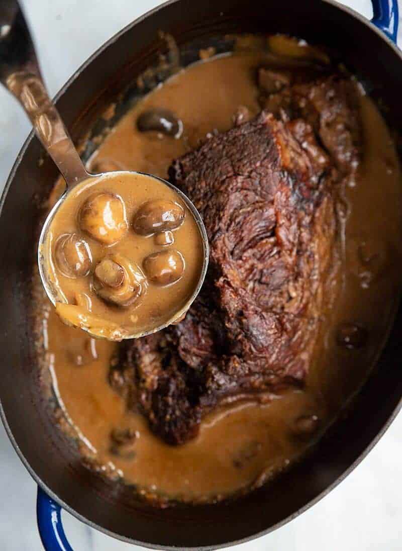 Creamy Mushroom Beef Chuck Roast Recipe The Kitchen Magpie