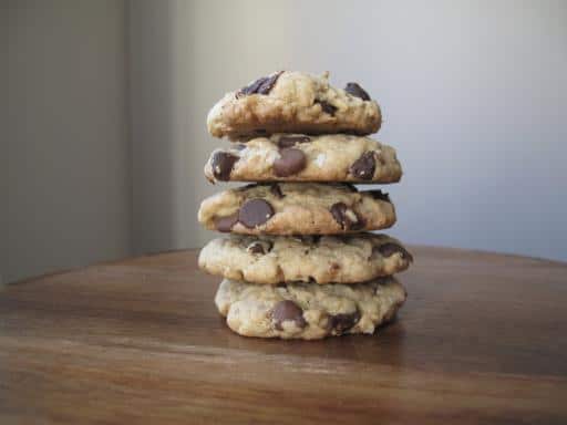 Stack of The Ultimate Sin Cookies on Wood