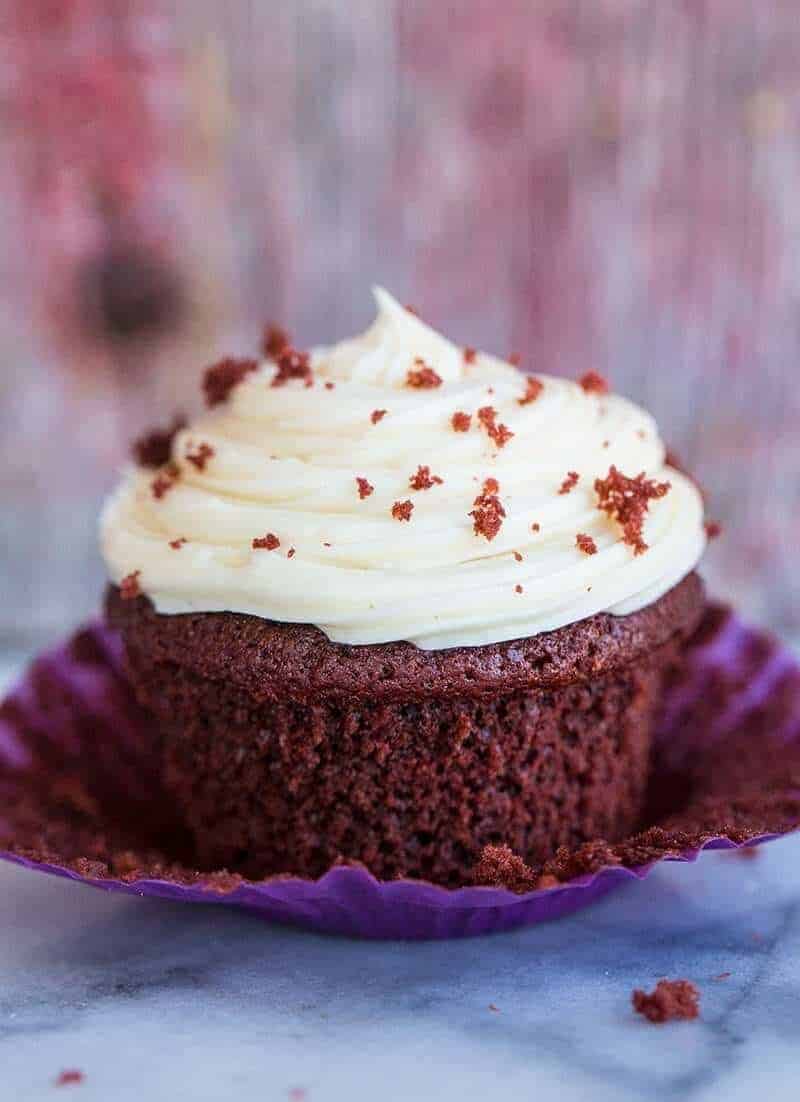 Red Velvet Cupcake with cream cheese frosting
