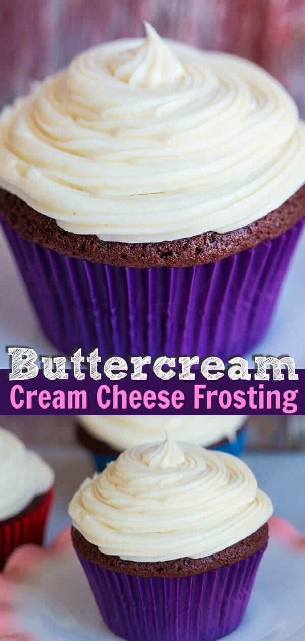 How to make the creamiest, richest, tangiest and best cream cheese frosting ever! Swirl this on top of red velvet cake, carrot cake and cupcakes galore! #frosting #buttercream #creamcheese #cupcakes #redvelvet #icing #recipe #dessert 