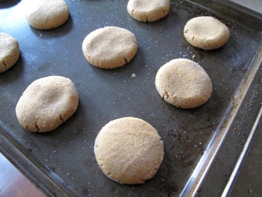 Flattened dough of Ginger Cookies in a baking tray