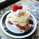 Lemon Strawberry Shortcake in a plate