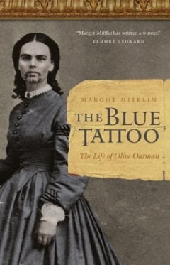 Blue Tattoo book cover - old photo with a lady in french dress