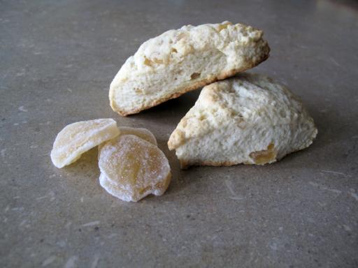 Candied Ginger Scones and candied gingers