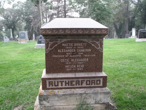gravestone of Rutherfords