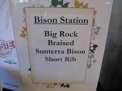 signage of bison station