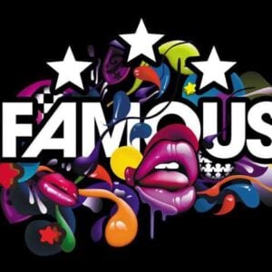 colorful logo of Famous Lips