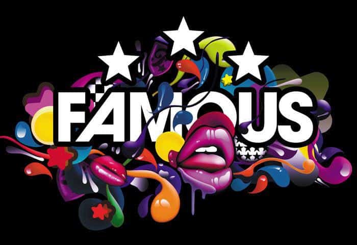 colorful logo of Famous Lips