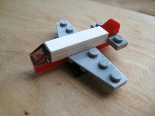 close up of an airplane lego