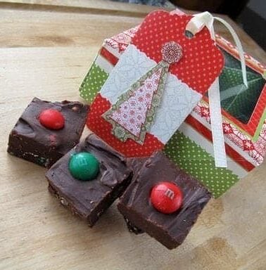Mint M&M Fudge perfect for gifting