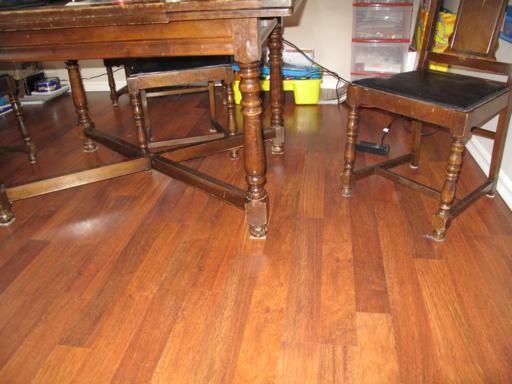 cleaned wooden floor with