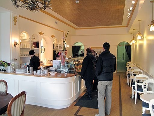 people lined up for order inside Duchess Bake Shop 