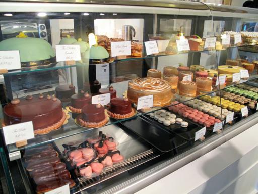 display cakes and pastries inside the Duchess Bake Shop