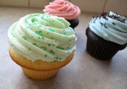 cupcake with lime icing