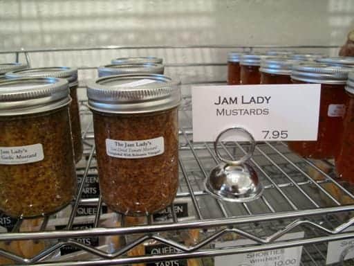 Some jars of Jam Lady's in the display area