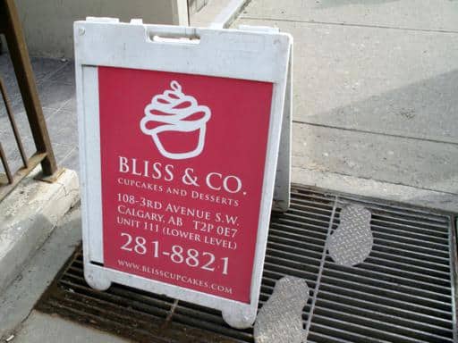 Bliss & Co. signage outside the store