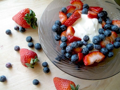 Bowl of Greek Yogurt and Berries