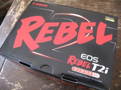 a box of Canon brand camera