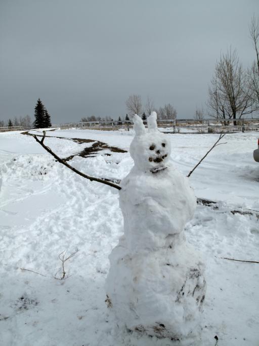 snowman that looks like a bunny