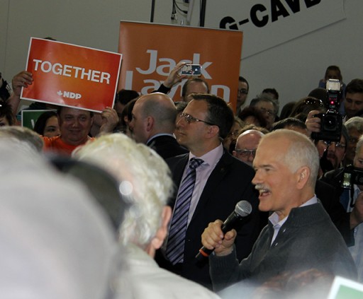 Jack Layton during the interview