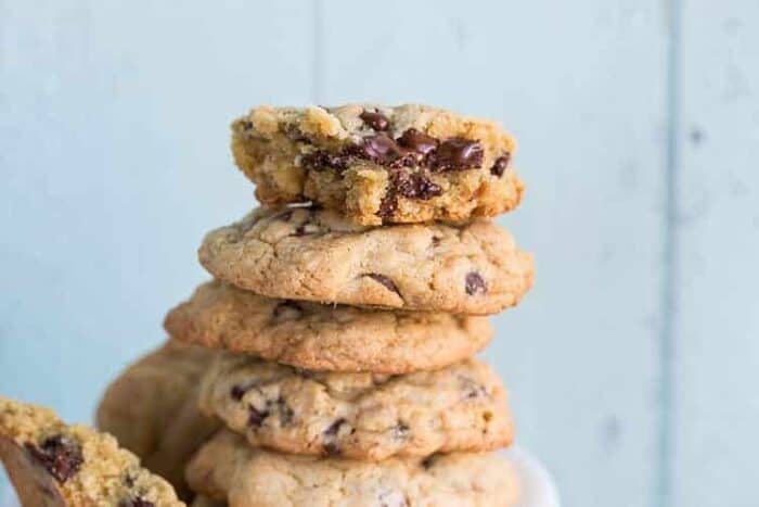 stack of Chocolate Chip Cookies ready to be enjoy!