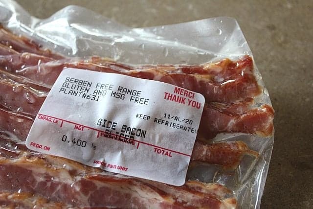 a pack of sliced Bacon from Serben