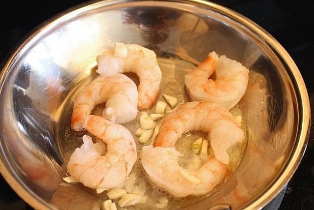 jumbo shrimp cooked together with garlic