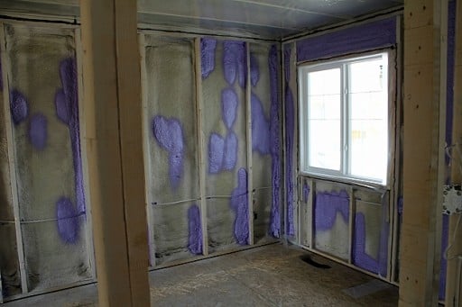 close up of the insulation