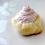 Strawberry Whipped Cream on top of cream puff