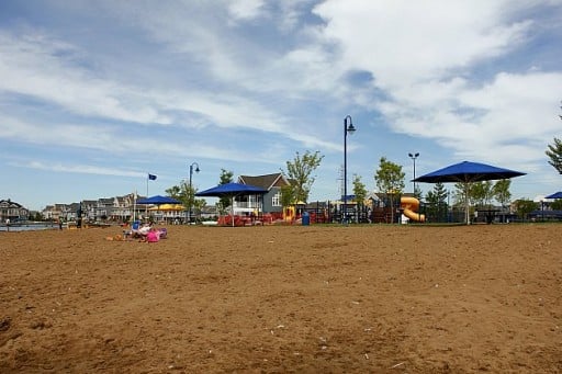 the playground in the beach