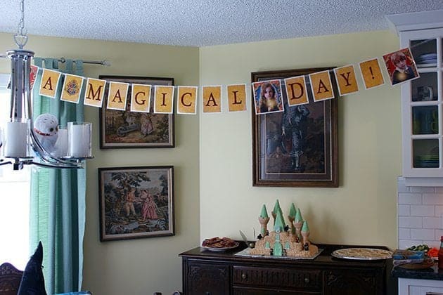 Harry Potter Birthday Party set up