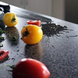 fresh tomatoes in the table