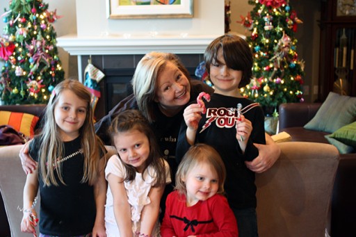 group picture of kids and instructor