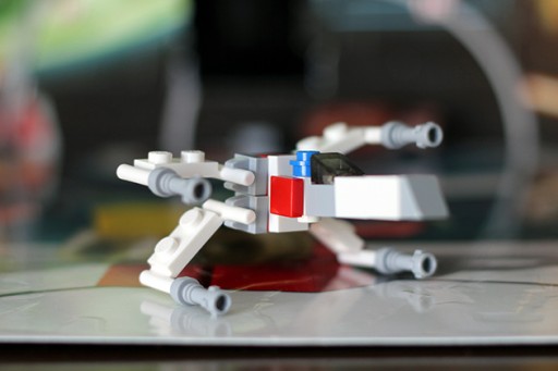 close up of X-Wing Starfighter lego