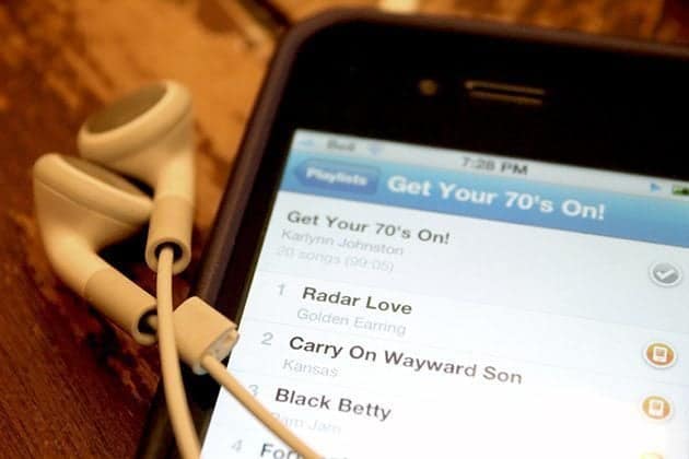 a playlist in mobile phone
