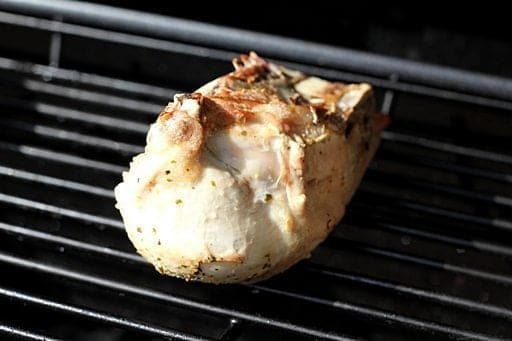 grilling the baked chicken breast