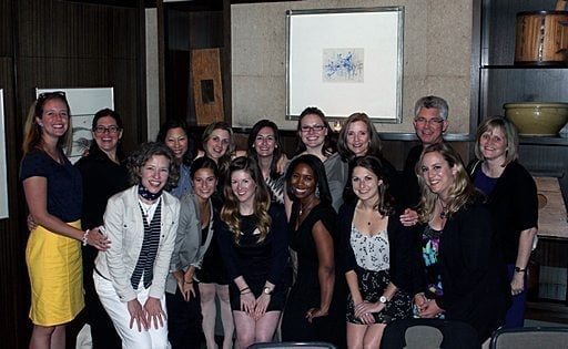 group picture inside the kitchen of Canlis