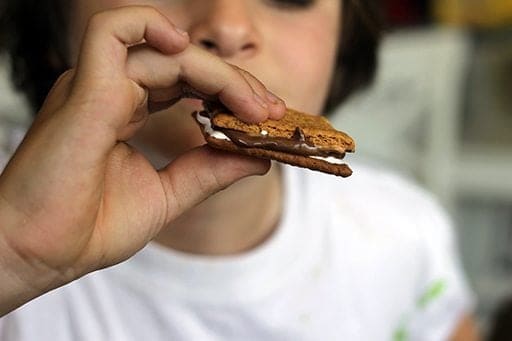 close up of Peanut Buter S'mores