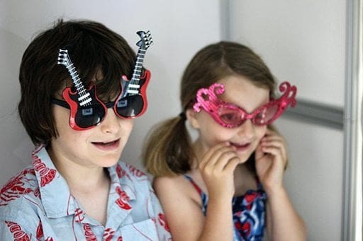 two kids wearing cute kiddie eyewear