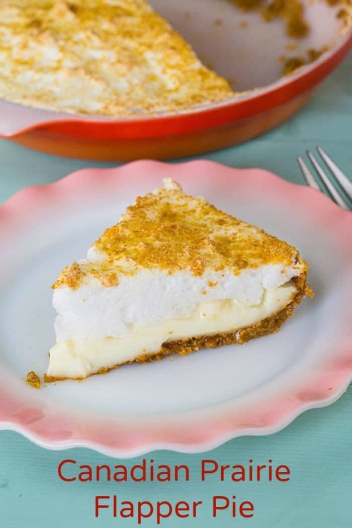 close up of Flapper Pie in a plate and in the baking pan ready to be enjoy!