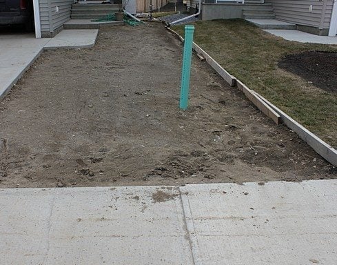 the before view of planting yard