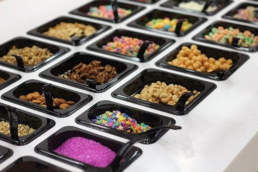 self serve toppings for frozen yogurts